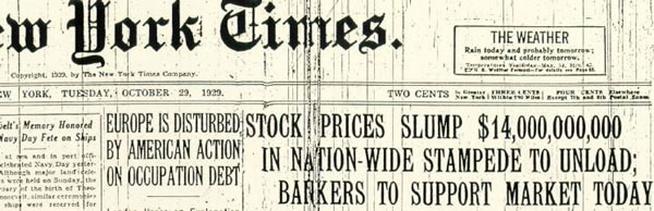 THE GREAT DEPRESSION HAD ARRIVED ....